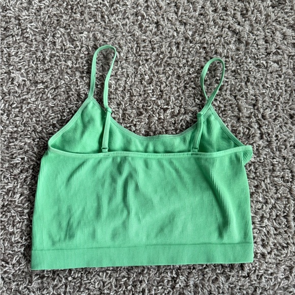 Green Ribbed Top - Picture 2 of 3